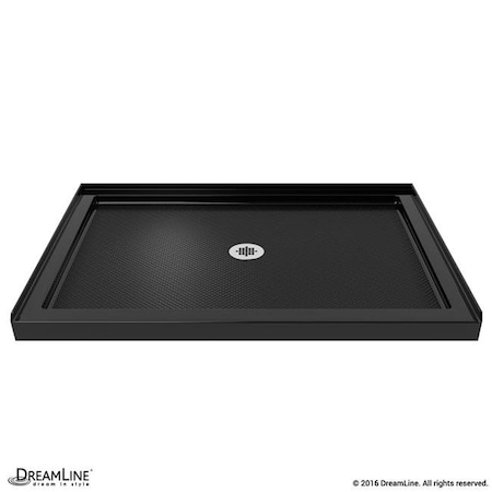 Dreamline DreamLine DLT-1136420-88 SlimLine 2 .75 in. H x 42 in. W x 36 in. D Center Drain Single Threshold Shower Base; Black DLT-1136420-88